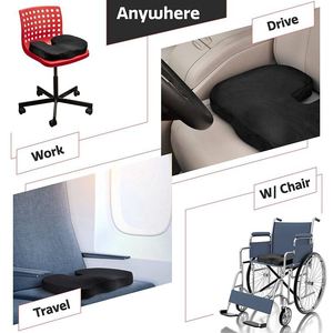 Cuscino in Memory <span class=keywords><strong>Gel</strong></span> per Seduta Migliorata, Cuscino in Memory Foam per il Dolore al Coccige - Cuscino per Sedia da Ufficio e Sedile Auto - Product Image 4
