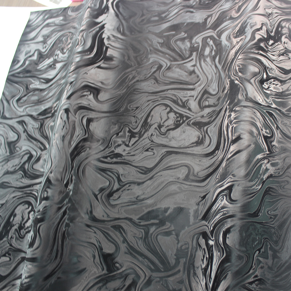 0.8mm Soft Waterproof PU Leather With Alps Marble Pattern For Motorcycle Seat Cover Bike Saddle