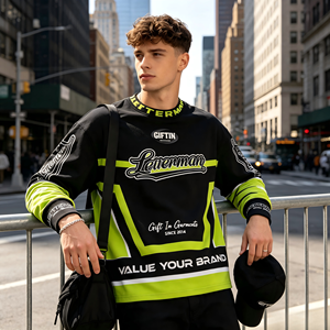 Sudadera de Manga Larga de Algodón Estilo Racing Premium, Personalizada con Impresión Digital DTG, Logotipo Personalizado, Patrón de Alta Calidad, Algodón Suave - Product Image 5