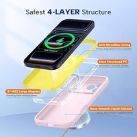 Étui de téléphone en silicone de luxe à chargement sans fil pour iPhone 17 Pro Max, étui magnétique en silicone pour iPhone 16, 15, 14, 13, 12, 17 Air