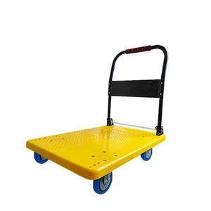 Beban plastik pekerjaan berat Flatbed Push <span class=keywords><strong>Cart</strong></span> <span class=keywords><strong>Dolly</strong></span> lipat Platform troli tangan - Product Image 1