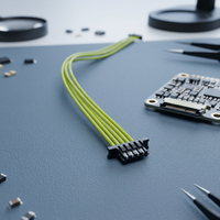 Conector de Cable de Bajo Perfil de 0.8mm y 4 Pines, Conector de Crimpado de Una Sola Fila para Dispositivos Móviles, Dispositivos Vestibles y Drones