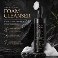 Mousse Nettoyante Personnalisée OEM aux Acides Aminés, Charbon de Bambou, Affinant les Pores, Nettoyage en Profondeur, Contrôle du Sébum, Anti-Acné, Nettoyant Visage Doux en Mousse