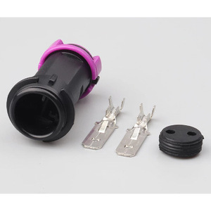 Waterproof Fog <b>Light</b> Connector For Toyota Mazda Rx7 813972926 813972923 Purple Plastic Ip20 Male Female T Connector - Product Image 2
