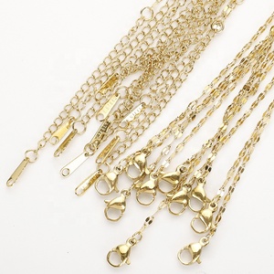 Prix de gros en vrac Bijoux en acier inoxydable plaqué or plat ovale câble en forme de O Designs Collier Chaîne <span class=keywords><strong>pour</strong></span> femmes ou hommes - Product Image 3