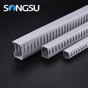 Songsu Cable Concealer System Pvc Electrical Trunking/Decorative Conduit Electrical Cable Trunking Outlet