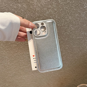 Custodia per telefono in pelle con motivo incrociato per <span class=keywords><strong>iPhone</strong></span> 17 16 15 14 13 <span class=keywords><strong>12</strong></span> 11 Pro Max in pelle retrò <span class=keywords><strong>Cover</strong></span> per telefono in bianco semplice - Product Image 3