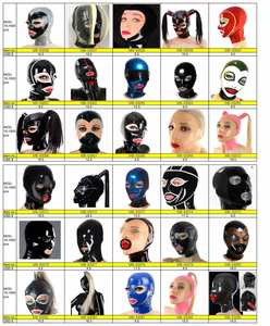 Máscara de látex Cosplay Sexy Latex Headgear Máscara de látex con cremallera Juego de rol <span class=keywords><strong>One</strong></span> <span class=keywords><strong>Piece</strong></span> - Product Image 3