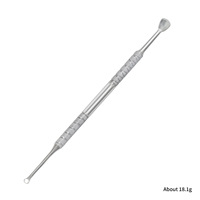 Pousse-cuticules double face en acier inoxydable de haute qualité, durable et réutilisable, pour le retrait du vernis gel et des ongles.