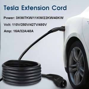 Câble <span class=keywords><strong>d</strong></span>'extension de charge NACS mâ<span class=keywords><strong>le</strong></span>-femelle pour Tesla <span class=keywords><strong>et</strong></span> véhicules électriques américains, utilisation domestique pour <span class=keywords><strong>la</strong></span> charge de niveau 2 - Product Image 2