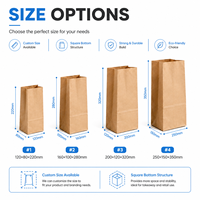 Bolsa de Papel Kraft Ecológica Universal Profesional SOS de Green Earth, con Base Plana y Autoportante, para Zapatos, Reciclable y Biodegradable