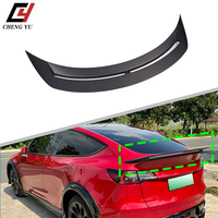 Aileron de coffre arrière pour Tesla Model Y 2018-2024, en ABS noir brillant ou aspect fibre de carbone, extension de becquet, kit carrosserie