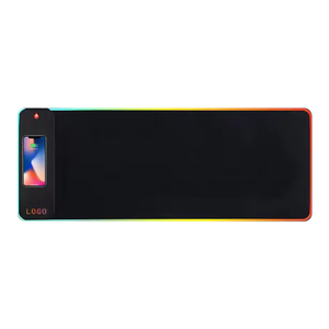 Schwarze kabellose Aufladung <span class=keywords><strong>Rgb</strong></span> Gaming Mauspad 15 W großes Led-Mauspad 10 Lichtmodi rutschfeste Mausmatte für Pc Büro - Product Image 1