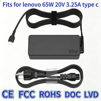 Nouvel adaptateur secteur Lenovo Type-C 65W, chargeur 20V 3.25A pour ordinateur portable ThinkPad E14 E15 L14 L13 T14, USB-C, charge rapide
