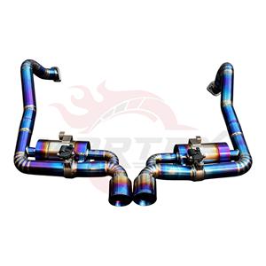 Échappement léger Vortex Ti Valvetronic pour Porsche 871 Cayman Boxster 2.0T 2.5 avec doubles sorties de pot d'échappement bleues dégradées - Product Image 5