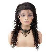 HL07 13x4 perruque Lace Front Wig Remy cheveux humains, 10A Grade longue femmes indiennes 10A 150% 12 pouces-28 pouces Body Wave Fo noir 1 pièce