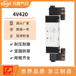 Vanne solénoïde Sxqd 4V420-15, 2 positions, 5 voies, double commande électrique, vanne pneumatique pour cylindre, DC 24V - Product Image 5