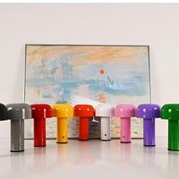 Lampe de chevet LED moderne en fer, design champignon, rechargeable, avec variateur de trois couleurs pour chambre à coucher