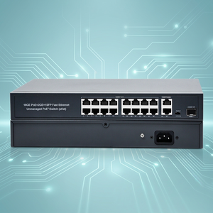 10/100/1000Mbps 16+2+1 Ports Unmanaged Gigabit Ethernet <b>PoE</b> <b>Switch</b> 802.3Af/At Built-in Power Supply VLAN Support 100/250m - Product Image 2