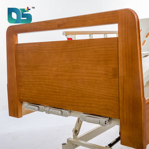 3 फ़ंक्शन मैनुअल अस्पताल बिस्तर ठोस लकड़ी के सिर बोर्ड परिवेश तह परिढालों एब्स क्रैंक मूक कैस्टर अस्पताल बिस्तर - Product Image 6