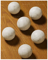 Poignées et tirants de porte ronds en pierre de travertin moderne STONEKOCC sur mesure (4 cm, 6 cm) pour tiroirs