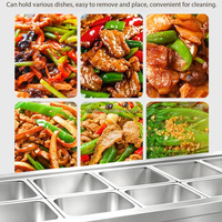Table de buffet chauffante électrique commerciale en acier inoxydable Bain Marie