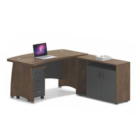 Table de bureau de direction en bois en forme de L, réglable en hauteur, moderne, prix d'usine Chine, vente chaude
