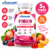 Gummies de fibres à marque privée OEM, 5g par portion, 90 unités, sans sucre, soutien digestif, service d'emballage personnalisé