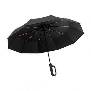 Parapluie portable personnalisé par le fabricant, 3 plis, léger, avec poignée mousqueton, parapluies personnalisés avec impression de logo - Product Image 5