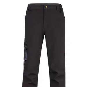 P601 Lakeland Winter Black Cotton Fleece Pants Windproof And Warm Outdoor Safety Gear