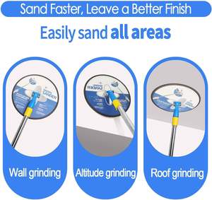 GOODTAN Tête de <span class=keywords><strong>ponceuse</strong></span> radiale ronde de 9 "<span class=keywords><strong>pour</strong></span> <span class=keywords><strong>mur</strong></span> et <span class=keywords><strong>peinture</strong></span> - Product Image 6