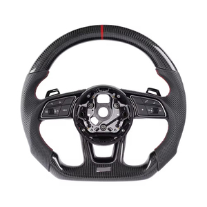 <span class=keywords><strong>Volante</strong></span> de Fibra de Carbono para Automóvil, Base Plana, <span class=keywords><strong>Volante</strong></span> Semi Deportivo de Cuero para <span class=keywords><strong>Audi</strong></span> A3 <span class=keywords><strong>A4</strong></span> A5 A6 A7 S3 S4 S5 S6 S7 2009-2025 - Product Image 3