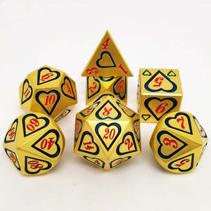 <span class=keywords><strong>Prix</strong></span> de gros usine – Nouveau jeu de dés polyédriques D&D 7 pièces en alliage de zinc avec étui métallique pour le jeu Dungeons and Dragons - Product Image 4