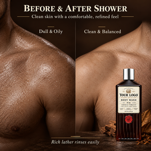 Nettoyants en profondeur tendance, mousse riche, améliore le teint terne, élimine la saleté, la transpiration et les odeurs. Gel douche pour homme Cedar Tobacco adapté aux peaux grasses - Product Image 3