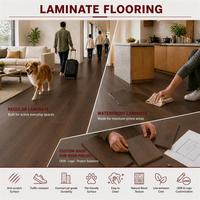Lantai Laminasi Klasik Reguler Inti HDF AC3 8mm Lantai Kayu untuk Grosir Renovasi Rumah, Kantor, dan Hotel