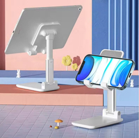 Supports de téléphone portable et tablettes pliables en plastique ABS, réglables en hauteur, étanches et antidérapants, pour vente en gros
