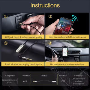 Adaptador Bluetooth AUX Baseus, Accesorios para Juegos de Auto, Cable Manos Libres, Kit de Audio para Auto, Transmisor Bluetooth 5.0, Accesorios para Juegos - Product Image 6