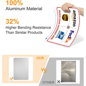 Letrero de Entrega de Paquetes de Aluminio Resistente a la Oxidación, Letrero para <span class=keywords><strong>Puerta</strong></span> Principal/Porche Resistente a la Intemperie para UPS/FedEx/USPS - Product Image 5