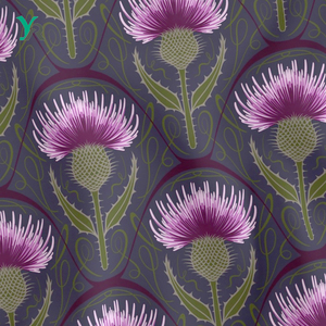 Tissu en coton Chardon écossais Art Nouveau à grande échelle Popeline tissée peignée écologique Style uni Fabricant en vrac - Product Image 1