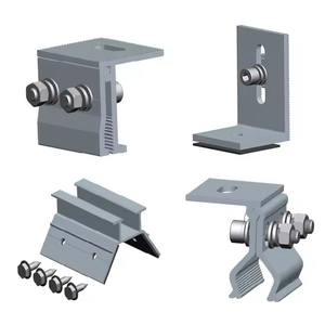 Support de montage de toit en étain <span class=keywords><strong>solaire</strong></span> pour structure de joint de support de toit en métal photovoltaïque avec crochet de <span class=keywords><strong>fixation</strong></span> pour le serrage de toit de l'abri de voiture - Product Image 1