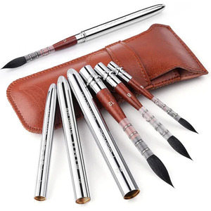 Professionnel 3 Taille Écureuil Cheveux Voyage Aquarelle Pinceaux Rond Voyage Artiste <span class=keywords><strong>Peinture</strong></span> Pinceaux - Product Image 1