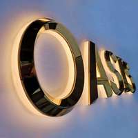 Letrero para Edificio Comercial, Diseño de Letrero con Nombre de Tienda, Logotipo de Marca 3D Personalizado, Letras LED Iluminadas, Letrero Frontal para Negocio