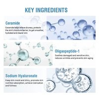 Soins de la peau de marque privée Ceramide oligopeptide hyaluronate de sodium réparateur apaisant hydratant Visage ampoule Sérum