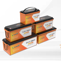 Batterie au lithium LiFePO4 12V à décharge profonde, 100Ah/200Ah, étanche IP65, garantie 10 ans pour voiture, cylindrique, entrepôt UE