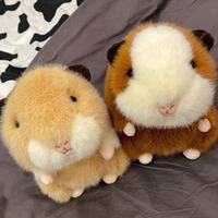Peluche réaliste cochon d'Inde 25 cm en fausse fourrure de vison, douce et moelleuse, pour cadeau, vente en gros