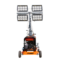Tour d'éclairage mobile portable à LED diesel de 5 m à hauteur réglable, éclairage blanc, pour camions de dépannage, utilisation en extérieur, aménagement paysager et jardinage