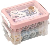 Kit de couture multifonctionnel, broderie artisanale à domicile, boîte d'accessoires de couture portable de taille mini pour les voyages