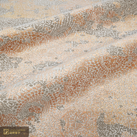 Tapis persan haut de gamme LandScopeTech 1200 Reed Baroque Abstrait, tapis tissé Wilton, lustre de soie, support en coton, tapis de designer