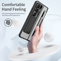 Housse de luxe béquille avant électrolytique protecteur d'écran pli 3 4 Fold5 5g clair pour Samsung Z Fold 6/5/4/3 coque de téléphone