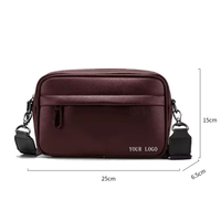 Custom Logo Vintage Hoge Kwaliteit Pvc Lederen Enkele Verstelbare Band Crossbody Schoudertas Voor Mannen Mode Stijl Design